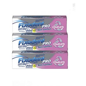 Fixodent - Fixodent Pro - Soin Confort - Tube de 47 grammes - Lot de 3 tubes (3c) (Parapharmacie Centrale, neuf)