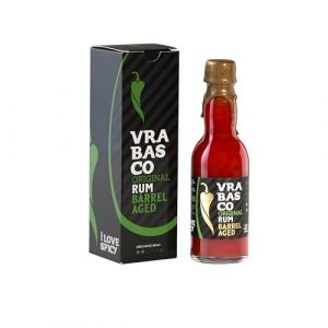I LOVE SPICY Vrabasco Original Rum 100ml – Sauce Piquante Douce à 80 % de Piments Fermentés – Vieillie en Fût de Rhum – Intensité 2/5 – Édition Limitée Fermentée (xportxpert, neuf)