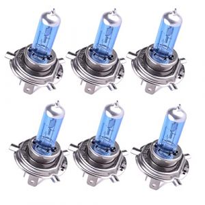 Etomvoop 6Pcs H4 100W ampoules de phares de voiture 12V 6000K halog&egrave;ne x&eacute;non lumi&egrave;res Super blanc feux de croisement lumi&egrave;re LED accessoires de voiture (readyeu, neuf)