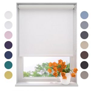 Radeco® Store Enrouleur occultant Blanc Neige 120 x 190 cm (l x H), Tailles de 40 à 240 de Largeur, sans perçage Possible, Store occultant, Stores enrouleurs, Stores intérieurs (WINDOW-DECORATIONCOM, neuf)