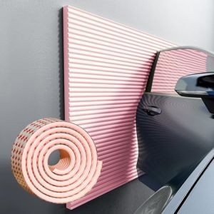 Mousse Protection Garage &Eacute;paissie 1cm, Protection Portiere Voiture, Protection Murale de Garage, &Eacute;tanche Prot&egrave;ge Porte Voiture Antichoc, Protection Mur de Voiture et de Garage(Rose,500 cm x 20 cm) (APMOE Official, neuf)