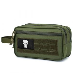 BAGZY Trousse de Toilette Homme Petite Pochette Tactique Militaire Accessoires Trousse de Secours Militaire Kit Rasage Homme Rangement Maquillage pour Camping, Fitness, Voyage, Sports Outdoor (BAGZY, neuf)