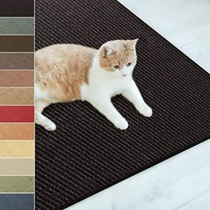 KARAT Paillasson en Sisal pour Chats,Tapis Griffoir,Tapis de grattage pour Chats,Tapis à griffer,Tapis à gratter résistant,Protection Idéale pour Meubles et Le Bien-être du Chat (Noir 60x80 cm) (Velvet Trading, neuf)