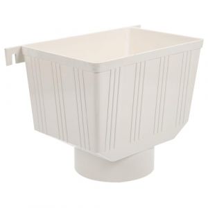 YARNOW Seau Collecteur Déviateur d'eau De Gouttière Système De Récupération De Pluie Inverseur Deau Godet De Descente Système De Collecte Deau PVC Blanche Seau De Collecte Tuyau D'égout (Karrymao, neuf)