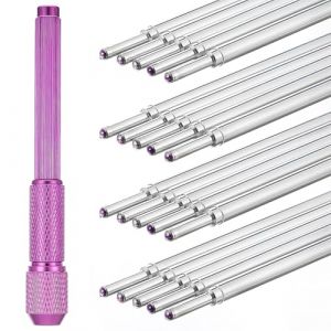 20 Pièces Stylos de Tatouage Recharges de Stylos Marqueurs pour Tatouage Violet Pochoir Marqueur de Tatouages Temporaires Stylo de Gabarit de Tatouages Contour avec Étui (Violet) (Maple live, neuf)