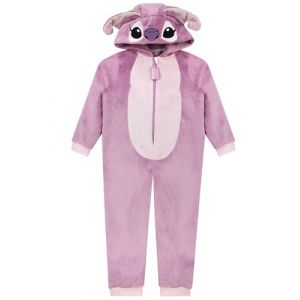 Disney Combinaison Stitch pour Enfants Pyjamas | Pyjama Onesie pour Enfants Lilo et Stitch | Grenouille pour Enfants | Rose 6-7 Ans (Character FR, neuf)