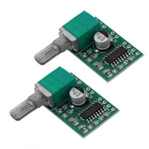 Heevhas 2PCS Mini PAM8403 amplificateur DC 5 V 3 W + 3 W Audio numérique carte amplificateur avec potentiomètre Module de carte d'ampli de puissance amplificateur audio stéréo (HuaYiFan, neuf)