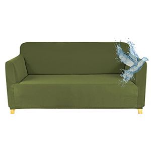 Poligino Housse Canape 2 Places (130-170 CM), Housse Canape Impermeable Extensible, Protege Canapes avec Accoudoirs - Vert (Naaassija Yako OÜ, neuf)