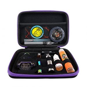 Wolfteeth 8 Pouces Ecig Sac Porte-cigarettes Poche de voyage portable Rangement pour Cigarette électronique E-liquide Atomiseur Clearomiseur, Sans Nicotine Ni Tabac Ni Liquide 122612 Noir Violet (ZUIYI, neuf)