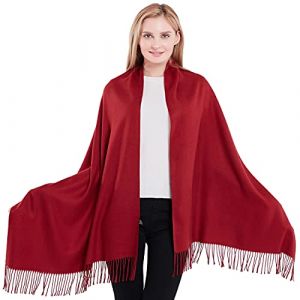 CJ Apparel Bordeaux Épaisse Solide Couleur Unie Conception Népalaise Châle écharpe étole Wrap Châles Pashminas Nouvelle (CJ Apparel, neuf)