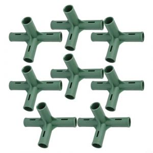 Volakebeing Lot de 8 connecteurs de joint de cadre de serre, 19 mm, connecteurs de support d'auvent, connecteurs de fixation en plastique de jardinage, accessoires de support de serre (A) (xiangjueshangmaoUKshop, neuf)