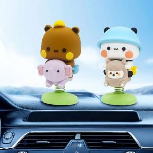 Vmxlso 2 Pi&egrave;ces Bubu Dudu Figurine Kawaii, Bubu Dudu Figurines pour Enfants, Bubu Dudu Figurine Panda, Decoration Voiture Interieur pour Tableau de Bord, Bubu Dudu Cadeau Panda Figurine pour Enfants (DongGuanShi MingYinDianZi ShangWuYouXianGongSi, neuf)