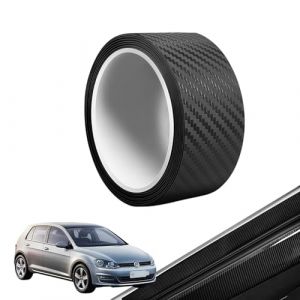 Carbone Adhésif pour Voiture, Covering Carbone Film Carbone Voiture Autocollant Anti-Rayures, Couverture de Carbone pour Seuils de Porte, Pare-Chocs, Coffre,pour Tous Types de Véhicu (5cm*3m) (Xinghegou E-commerce, neuf)