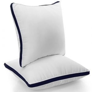 Utopia Bedding Oreillers 45 x 45 cm (2 Pièces), Rembourrage en Fibres Creuses Vierges 3D, Oreiller Doux et Facile à Entretenir (Bleu Marine) (Utopia Deals Europe, neuf)