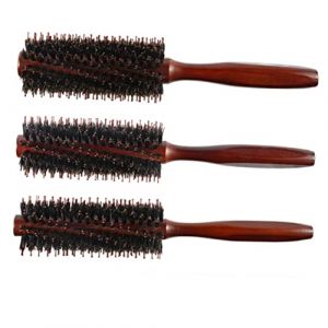 ARTSEWPLY Brosse à Cheveux Ronde Avec Peigne Spiralé Pour Coiffage Et Défrisage Manche Bois Usage Quotidien Sur Cheveux Longs Ou Courts (Xiiierw, neuf)