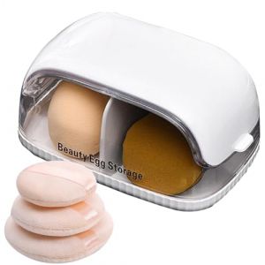 Étui à œufs de beauté – Boîte de rangement portable pour œufs de beauté, boîte de rangement multifonctionnelle pour outils de beauté pour éponges de maquillage et œufs de maquillage, a, 1 count (Pack (Meimstram, neuf)