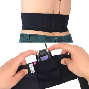 URSA Sangle pour Ceinture - Sangles de Transmetteur de Microphone Ultra Minces, Respirantes et Extensibles. Compatibles avec la plupart des &Eacute;metteurs/R&eacute;cepteurs (Noir, Grande Ceinture - Petite (URSA Straps, neuf)