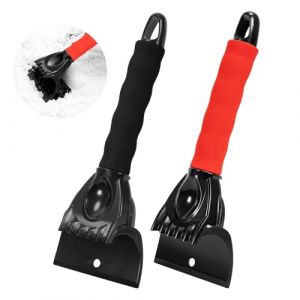 Vinuwu Lot de 2 grattoirs &agrave; glace pour pare-brise de voiture, d&eacute;givrage et d&eacute;neigement avec outil brise-glace avec poign&eacute;e en mousse pour voiture, SUV et camion (CANGStore, neuf)