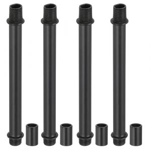 PATIKIL Kit Tige de Lampe à Tube Droit, 4 Ensemble M10 Acier au Carbone 120mm(4.72") Long Tige Filetée à Double Extrémité avec Écrous D'Accouplement Connecteur à Manchon, Noir (PATIKIL UK, neuf)
