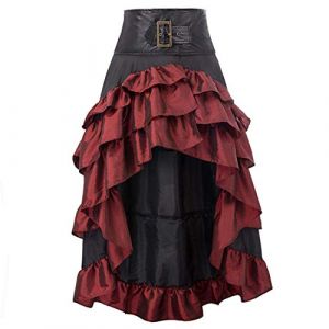 Zooma Jupe longue &eacute;lastique en dentelle pour femme Style steampunk gothique - - 36 FR/38 FR Small (CHAOHU DATU, neuf)