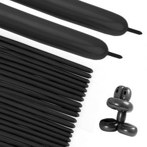 Ballon Long À Sculpter - 100 Pcs pour Anniversaire, Baptême, Animaux, Joyeux Anniversaire - Gonflable, Noir, À Modeler, Modelage (Qiyu0118E, neuf)