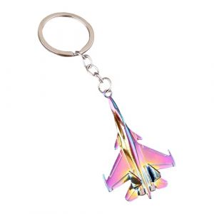 Porte-clés avec pendentif avion – Étiquette sur le thème du voyage, mini accessoire d'avion | Breloque créative de modèle de vol, décoration élégante pour sac à dos, porte-clés de voiture, sacs (yuankaiwu, neuf)