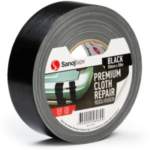 Sanojtape Ruban Adh&eacute;sif Toil&eacute; Americain Noir 50mm x 50m Gaffer Duct Tape &Eacute;tanche Extra Fort pour R&eacute;parations Fixation Regroupement Int&eacute;rieur et Ext&eacute;rieur (Sanoj Tape Sweden [FR], neuf)
