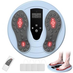 Stimulateur Circulatoire Rechargeable, Circulation Sanguine Jambes, Th&eacute;rapie par lumi&egrave;re rouge + EMS + TENS, Double effet stimulant sur la circulation sanguine et apaisant sur la douleur, Bleu (HANHANGMAOYI, neuf)