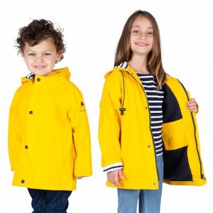Breizh Ocean - Ciré imperméable ARTIC enfant - Intérieur polaire - Capuche rayée - Mixte, garçon ou fille - 1 an au 14 ans (BREIZH OCEAN, neuf)