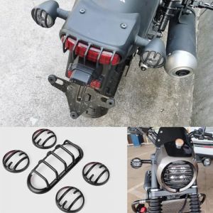 WOOGA Couvercle de protection de clignotant de feu arri&egrave;re de phare, couvercle de grille de phare compatible pour Ho&n&da Rebel CMX 250/CMX300/CMX 500 Accessoires 2021-2024 (5 pi&egrave;ces-Noir mat) (woogaparts, neuf)