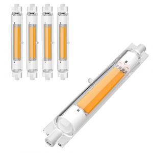 Ampoules R7S LED 118mm,Ampoule LED Dimmable,LED R7S 118mm 30W Équivalent à Ampoule Halogène 118mm 300W, Sans Scintillement,Blanc Naturel 4500K 3000LM,AC 220-240V,Éclairage à Faisceau 360°, Lot de 4 (Hsientpe EU, neuf)