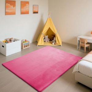 SETHEPACE Tapis d'&eacute;veil et de Jeux Bebe Epais de 3 CM, Tapis Salon Chambre Poil Ras Rouge Rose 80x200 CM, Tatami Tapis Doux pour la Chambre Bebe, Chambre d'enfants (i-Deal EU, neuf)