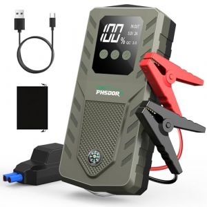 6000A Booster Batterie Voiture, 20000mAh Booster de Batterie (10L Gaz/8L Diesel), 12V D&eacute;marreur Batterie Voiture, Jump Starter avec Lumi&egrave;re LED (lichuanshiyijiawangluokejiyouxiangongsi, neuf)