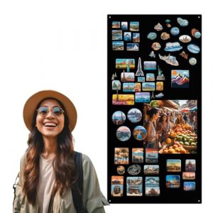 Anwicar Tableau Magnétique - Tableau Effaçable en Acier - Idéal pour Aimants et Notes - Tableau Noir Magnétique Mural - Compatible avec Marqueurs Craie - Kit de Montage Inclus - 100x50 cm - Noir (Anwicar, neuf)