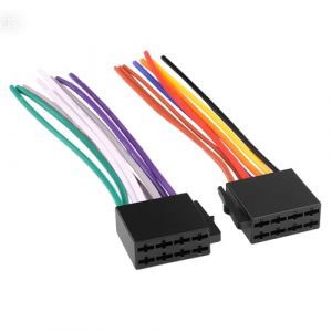 EuSupNova C&acirc;ble Adaptateur autoradio ISO, Adaptateur Autoradio D'antenne Faisceau avec C&acirc;blage Radio 16 Broches, Prise Universelle ISO pour Prise Standard Iso Autoradio Son Haut-Parleurs (GZJXMY, neuf)