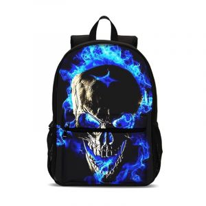ACMEDE 3D tête de mort Cartable Sac à dos élégant pour enfant Motif Sac Ecole pour Garcon Filles Sac d'école maternelle Sac de voyage Cartable College Fille Garçon Sac d'ecole (style 2) (Acme Co,., neuf)