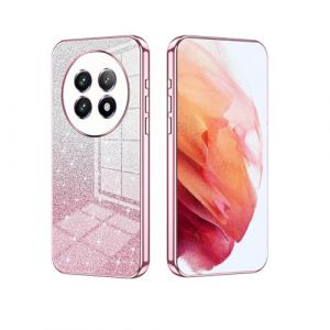 YUECXIN Coque pour Honor Magic 7 Lite 5G (Magic7 Lite)/X9c, Très Mince Antichoc Galvanisé TPU Bumper Doux Silicone Housse, Délicat Élégant Dégradé de Couleur Paillettes Femme Étui (Rose) (YUECXIN, neuf)