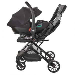 Poussette canne compacte, 0 à 4 ans (22kg max) avec Siège auto Rimini Nania 0+ (40-87 cm) (Baby shop online, neuf)