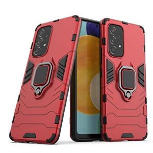 Max Power Digital Coque pour Samsung Galaxy A53 5G Housse Antichoc avec Anneau Rotatif Aimant Etui Magn&eacute;tique Rigide Dure Armure Bague Support Armure Renforc&eacute;e (Samsung Galaxy A53 5G, Rouge) (Max Power Digital, neuf)