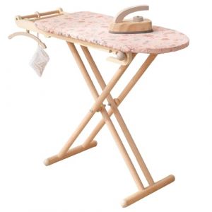 howa Jouet planche &agrave; repasser en bois miniflowers jouet en bois planche &agrave; repasser enfant pliable hauteur r&eacute;glable avec fer &agrave; repasser, pinces, arceau et crochet 2060 (howa-shop, neuf)