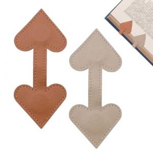 Gsrhzd Marque Page, 2 Pi&egrave;ces Marque Page Magnetique Forme de Coeur, Cuir Marque Page Personnalisable Style R&eacute;tro pour Livre, Marque Page Livre Billet de Banque Imp&eacute;rissable Cr&eacute;atif Exquis (Yudiejo, neuf)