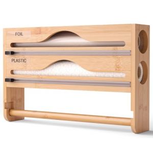 Distributeur Aluminium Et Film Alimentaire avec Porte Sopalin Cuisine, Distributeur Film Alimentaire avec Coupeur, Derouleur Papier Alimentaire Sopalain, Film, Alu, Papier De Cuisson B,Two-Gang (YangFeiLongShangMao, neuf)