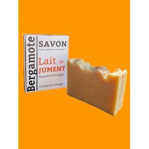 Ecrin Blanc Savon Bio au Lait de Jument, Parfum Bergamote, Fabriqué en France (Ecrin blanc, neuf)