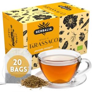 HERBALIA - Infusion au Pissenlit en Sachets, Boîte de Tisane au Pissenlit de 20 Sachets Sans Agrafes Métalliques, 20 g de Fleurs et Feuilles de Pissenlit pour Infusions et Tisanes (Family At Home, neuf)