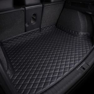 Cuir Tapis Coffre Voiture pour Seat Ateca 2016-2020 2021 2022 2023,Antidérapant Imperméable Protection Coffre Voiture Cargaison Doublure IntéRieure Accessoires,Black (Qinqinbaby, neuf)