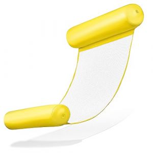 Balinco Hamac gonflable à eau, jouet aquatique, matelas à eau, tapis de relaxation, pour les adultes et les enfants, convient aux fêtes au bord de la piscine, jaune (Balinco, neuf)