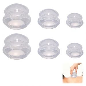 ventouse massage - 6 pi&egrave;ces,ventouse silicone,ventouse massage kin&eacute;,ventouses de massage complet du corps pour anti-cellulite et anti-&acirc;ge, t&ecirc;tes de ventouses sous vide pour visage/corps (WuDingWenHua, neuf)