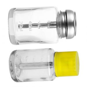 WOFASHPURET Lot De 2 Bouteilles &agrave; Presser 100ml En Verre Bouteilles Rechargeables Pour Dissolvant De Vernis &agrave; Ongles Distributeurs Pratiques Pour Nettoyage Ongulaire (Leiyun, neuf)