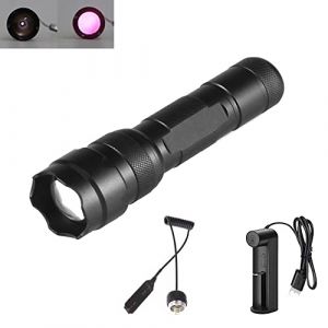 WESLITE Lampe Infrarouge 940nm, Lampe Torche Zoomable Infrarouge de Vision Nocturne avec Interrupteur de Pression 1 Mode pour Chasse (WESLITE, neuf)