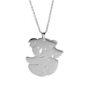 VASSAGO Collier Koala en acier inoxydable avec pendentif en forme de koala - Cadeau pour femme et adolescente - Amoureux des animaux, taille unique, Acier inoxydable, Pas de gemme (vassago, neuf)